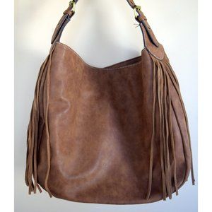Merona Hobo Bag with Fringe - Carmel